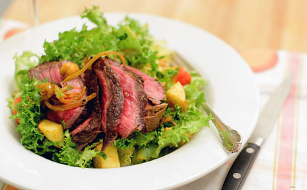 steak-salad