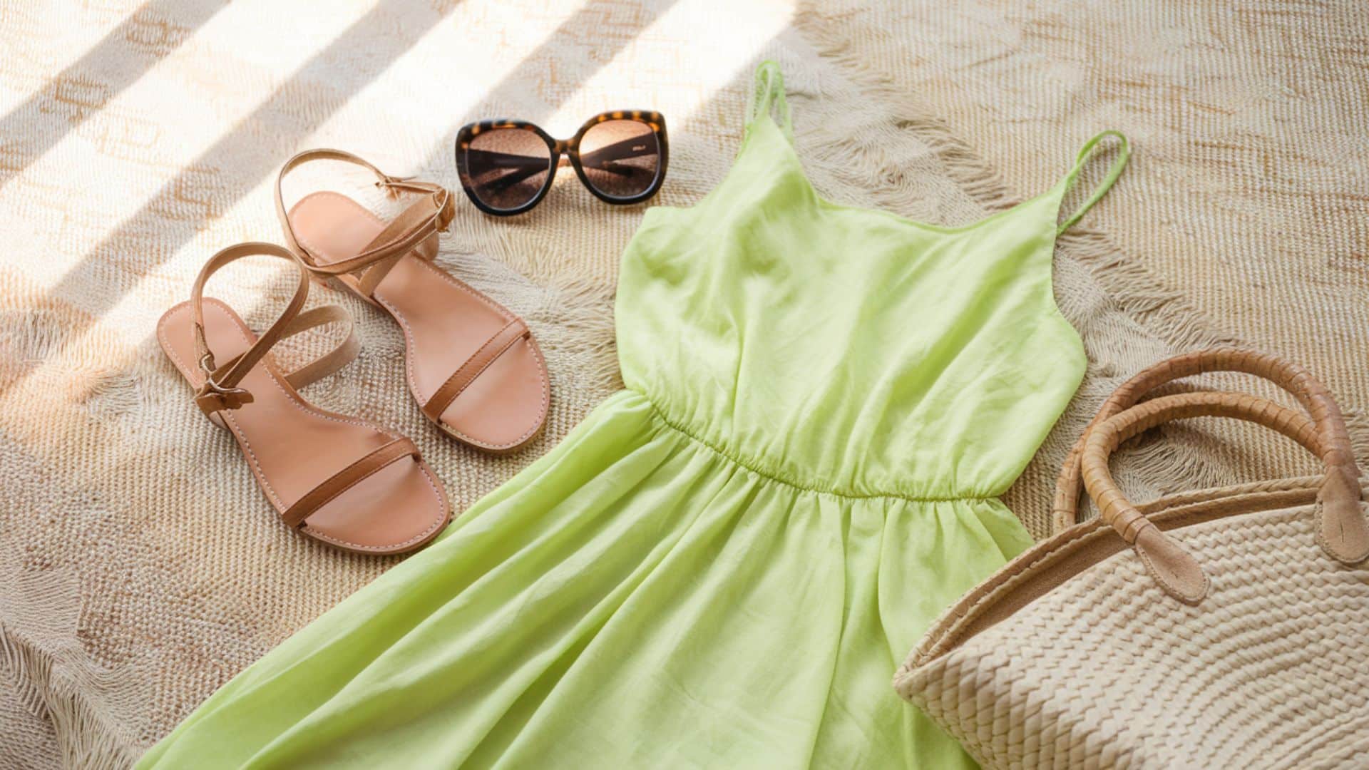 Flowy Sundress + Flat Sandals + Oversized Sunglasses