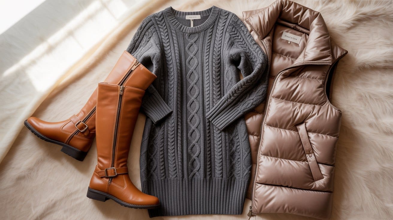 long sleeve knit dress