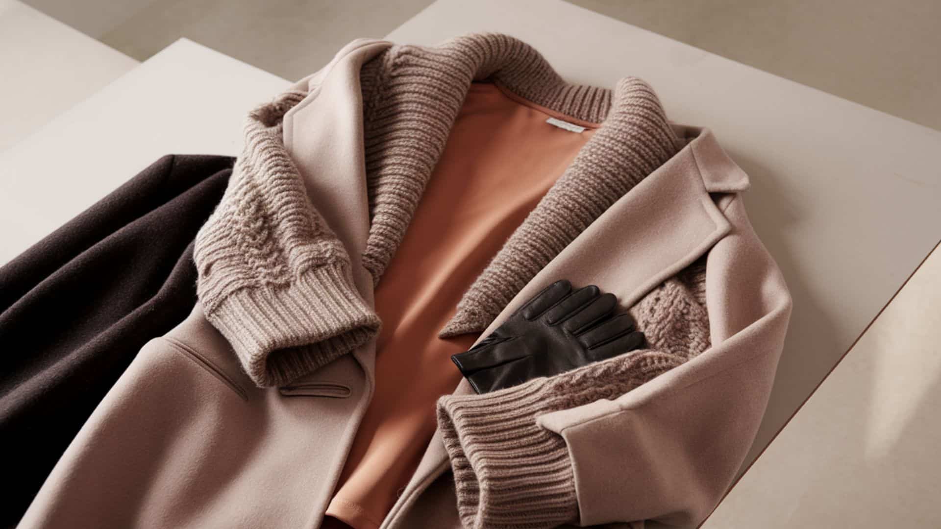 thermal base layer and oversized knit