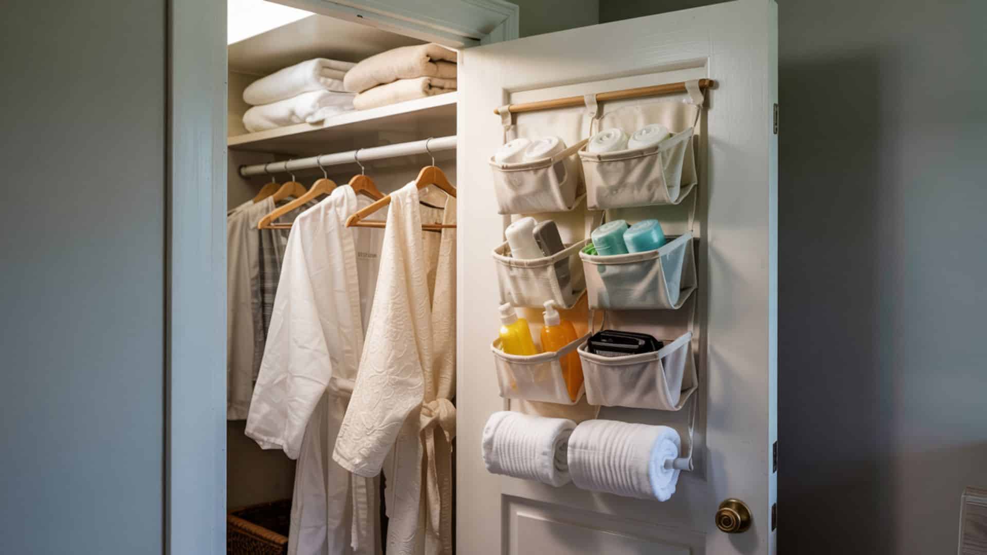 use the back of the closet door