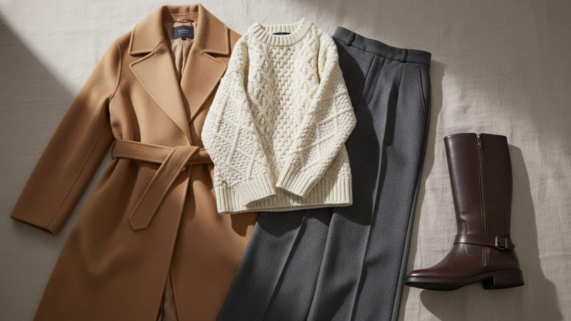 wrap coat cabble knit sweater