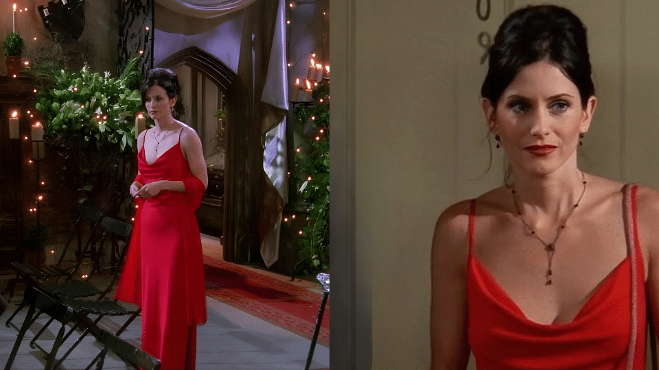 The Red Cowl Neck Dress