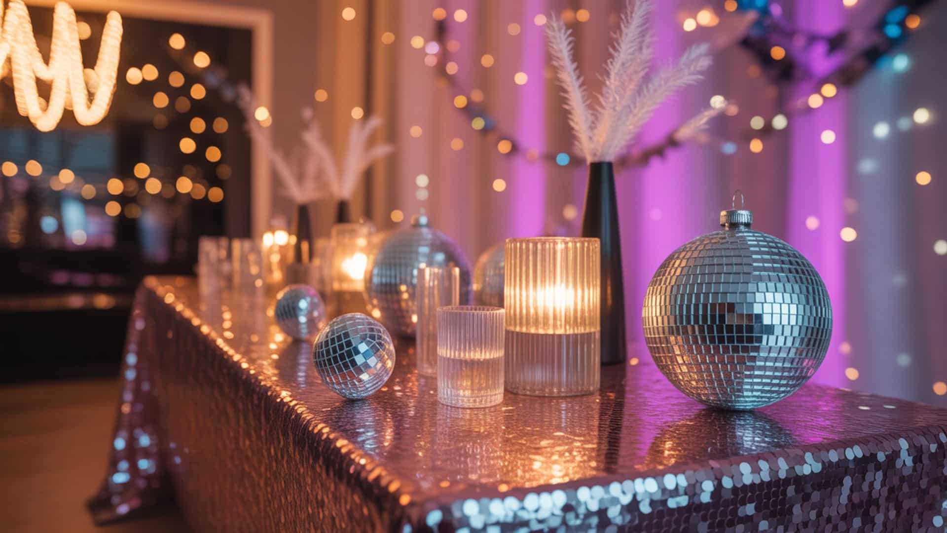 glitter sequin party theme