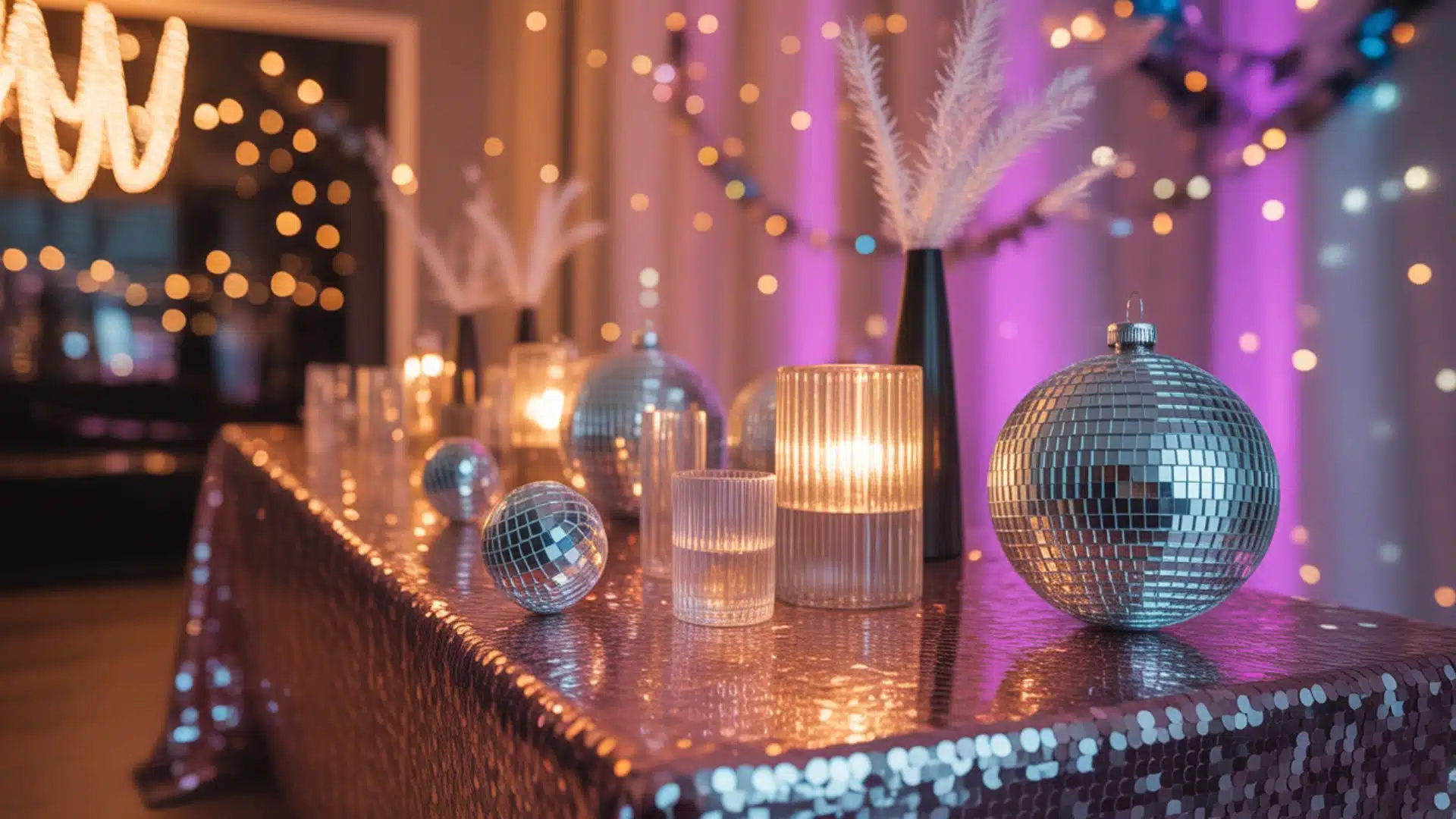 glitter sequin party theme