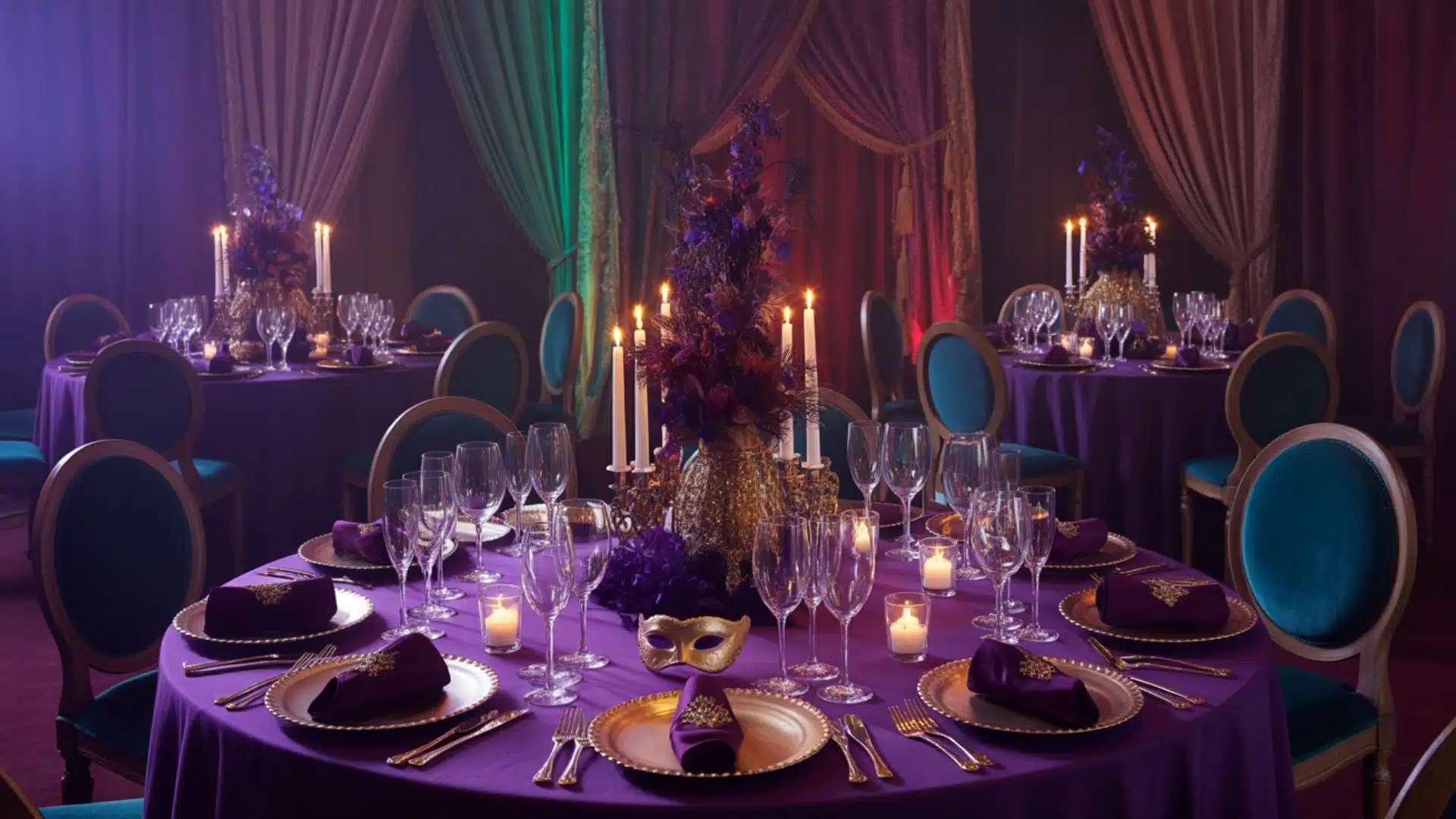 masquerade midnight ball party theme