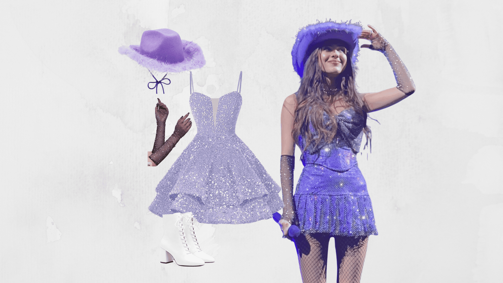 purple sparkly statement