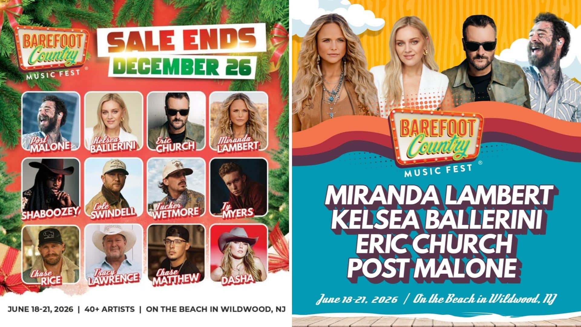 barefoot country music fest lineup