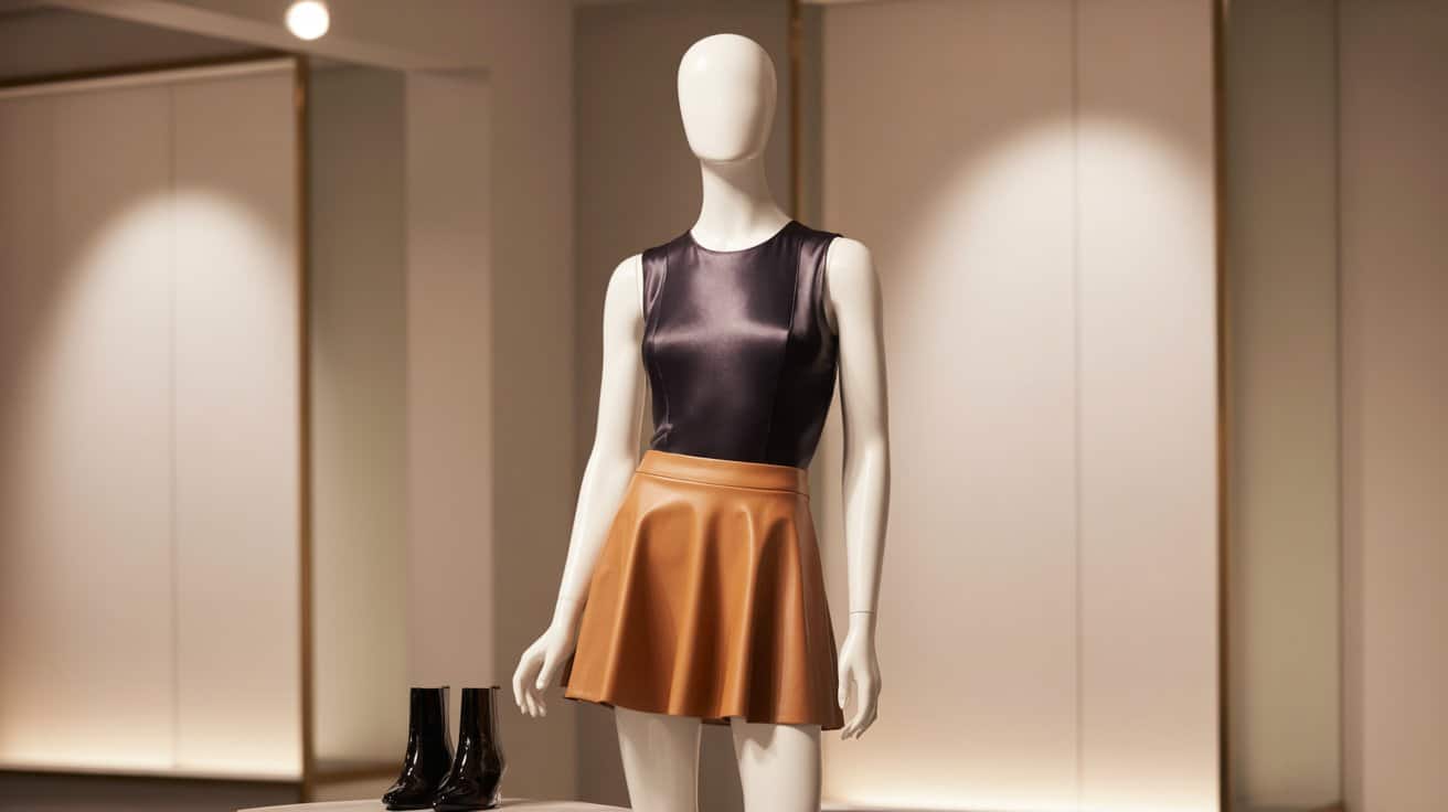 body suit and mini skirt