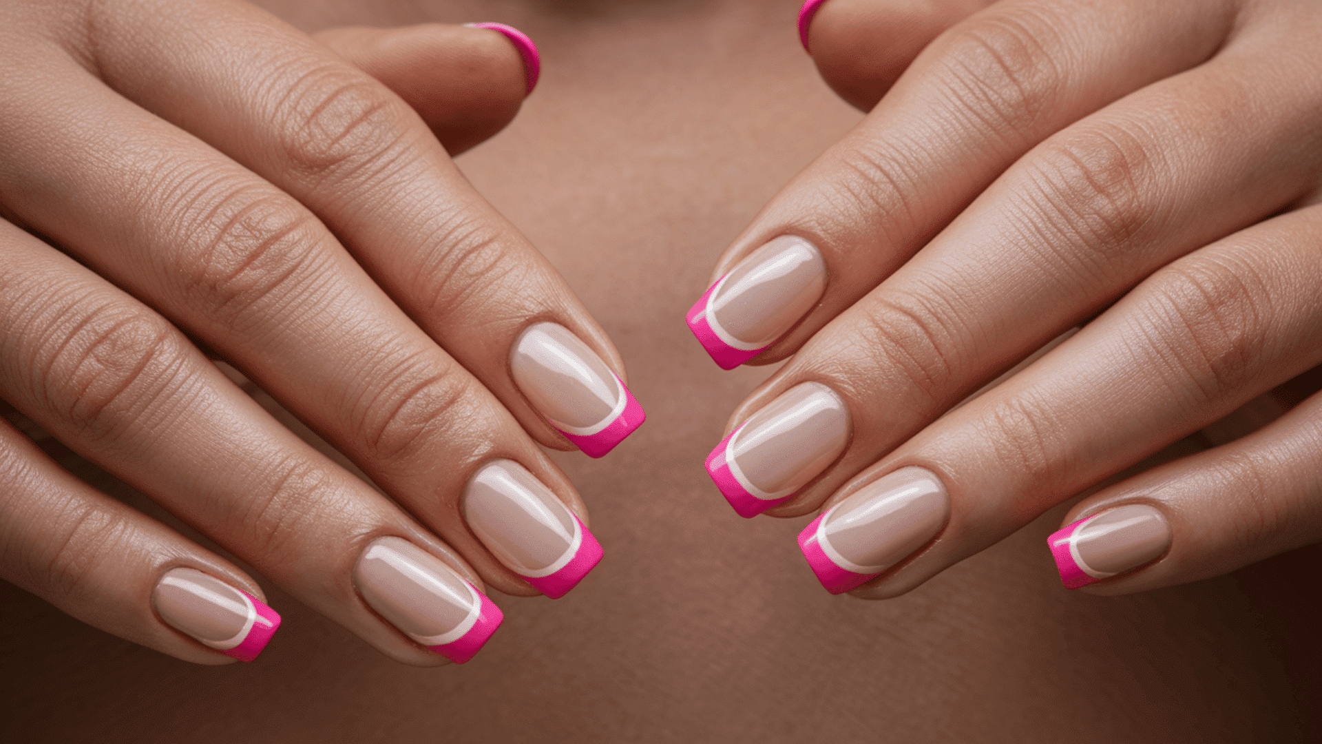 candy pink french tip