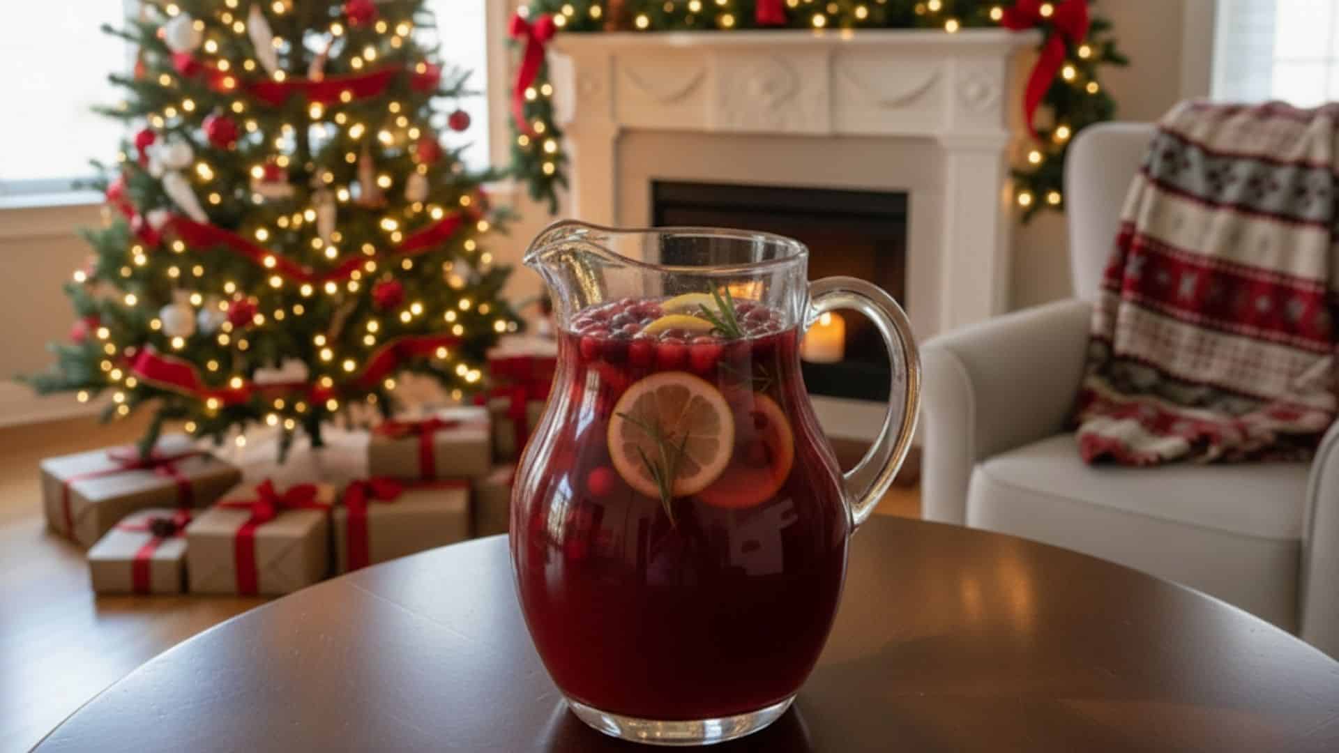 christmas punch mocktail recipe