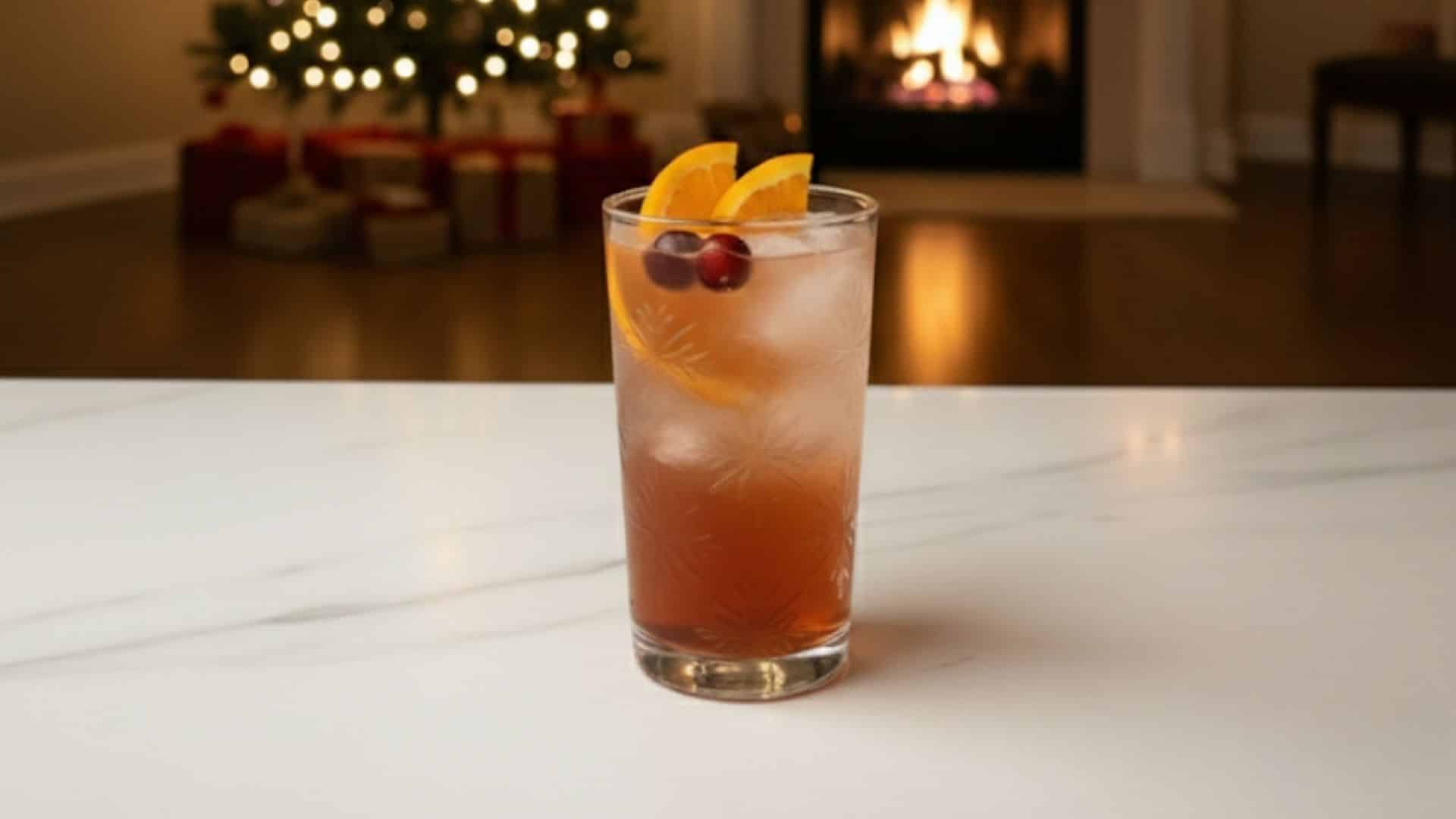 cranberry apple ginger christmas mocktail