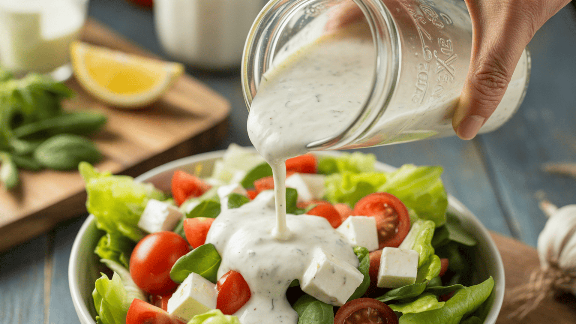 creamy garlic lettuce dressing