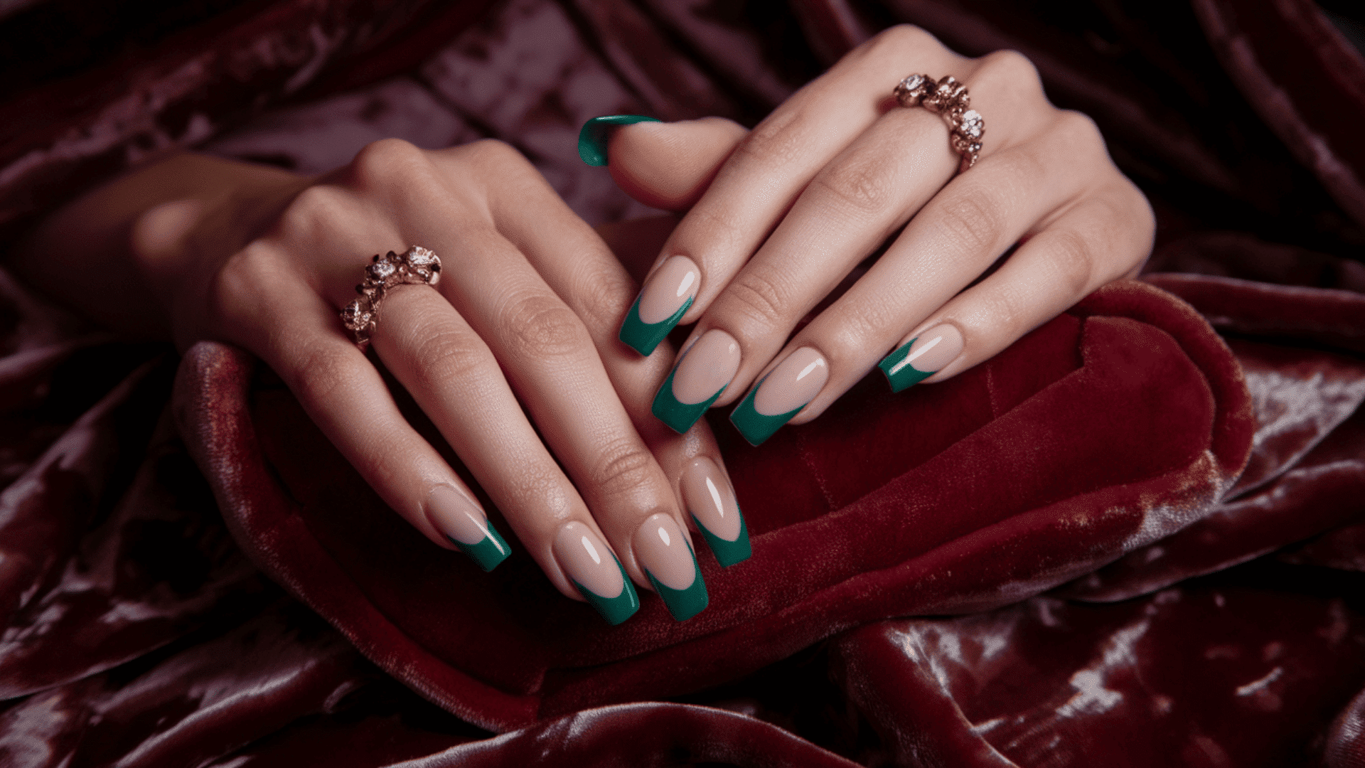 deep emerald french tip