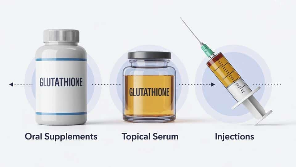 different forms of glutathione for skin