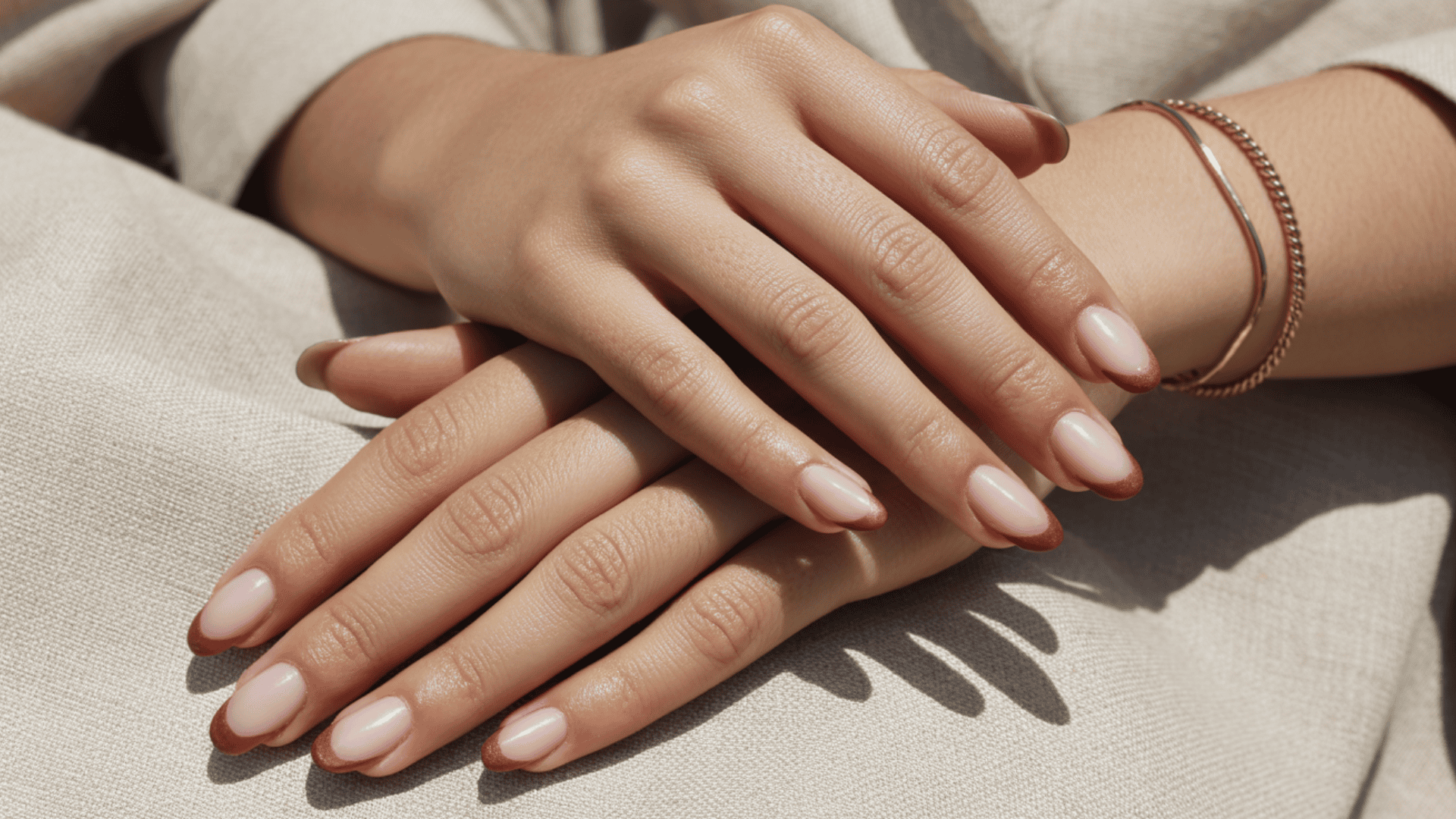 dusty rose french tip