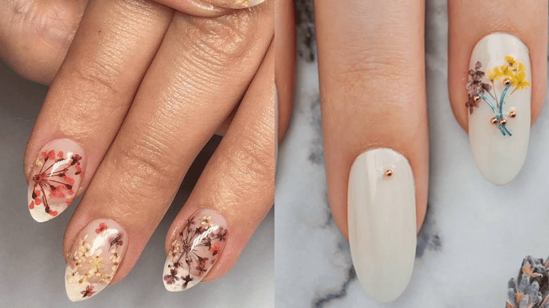 floral pressed accents