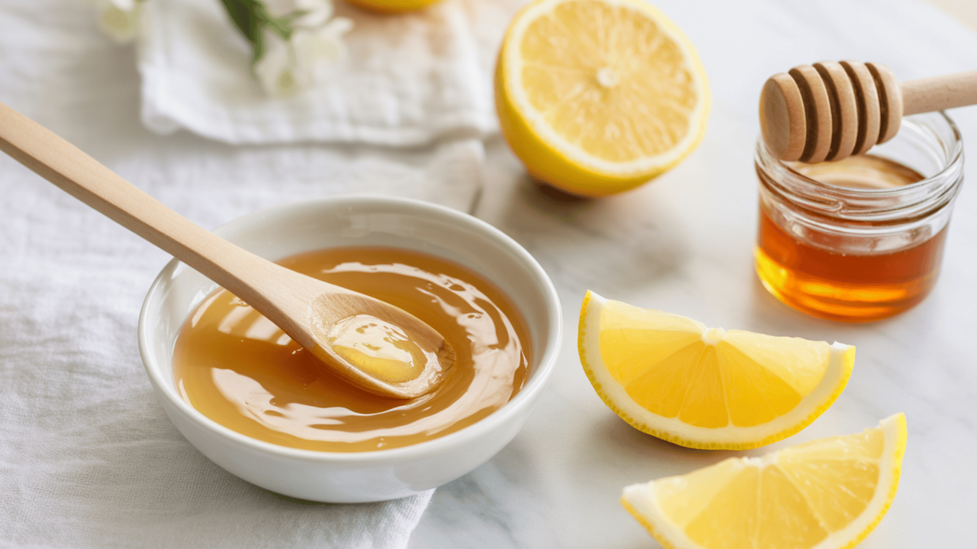 honey and lemon brightening mask