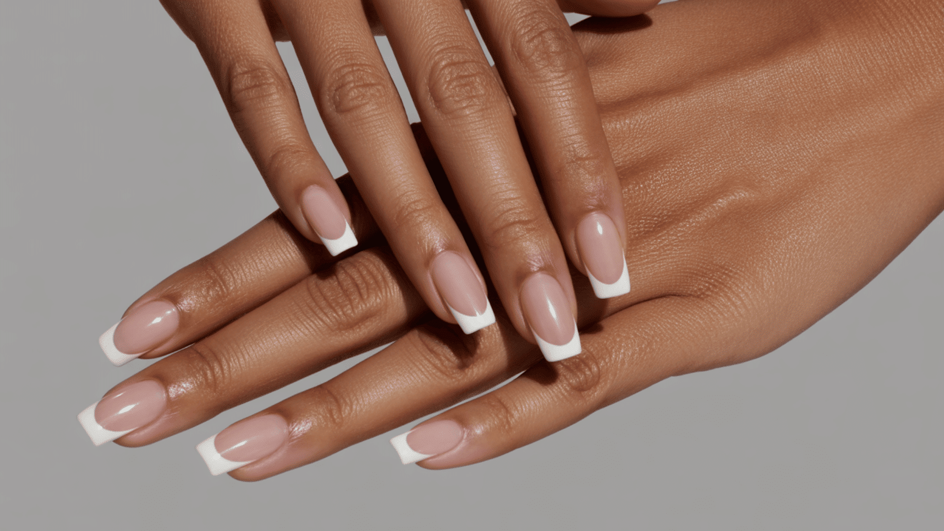 icy white french tip