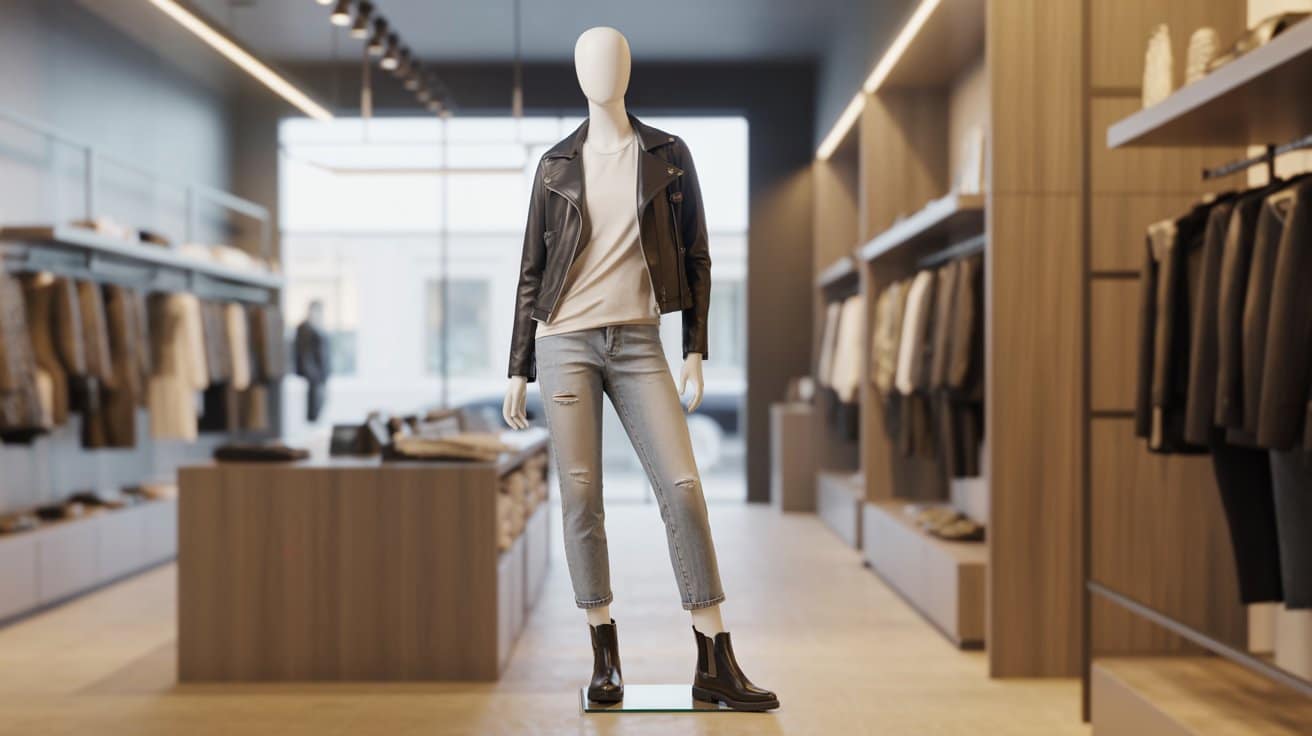 leather jacket basic tee