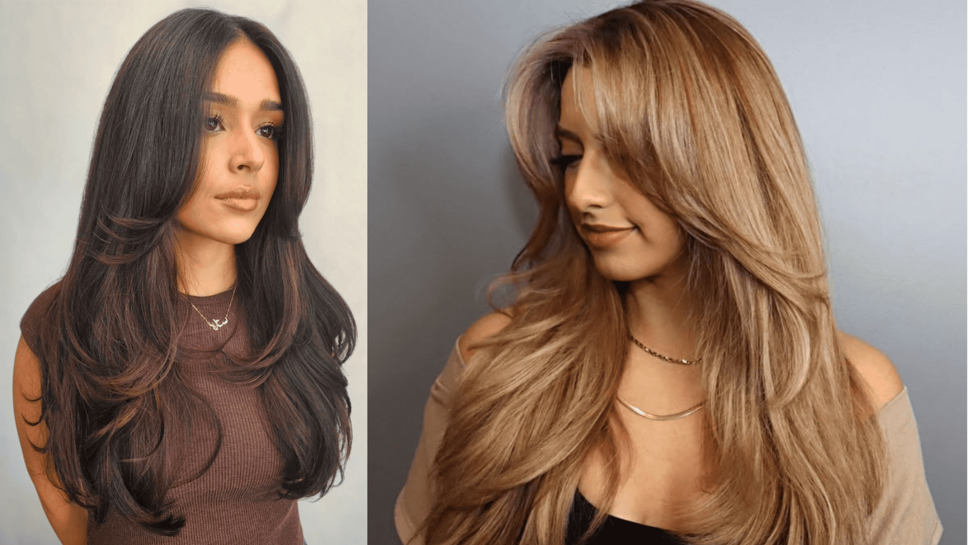 long layered cut with face framing pieces