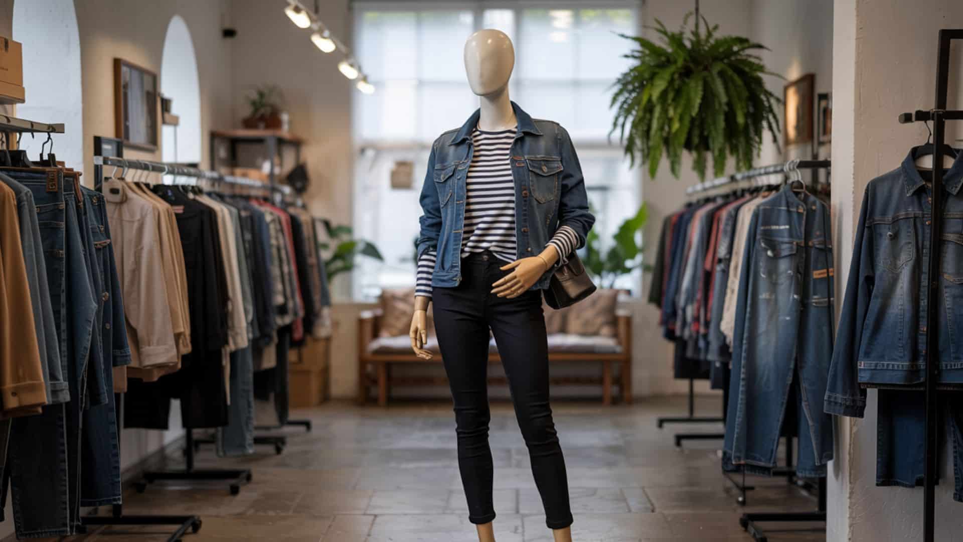 long sleeve top denim jacket