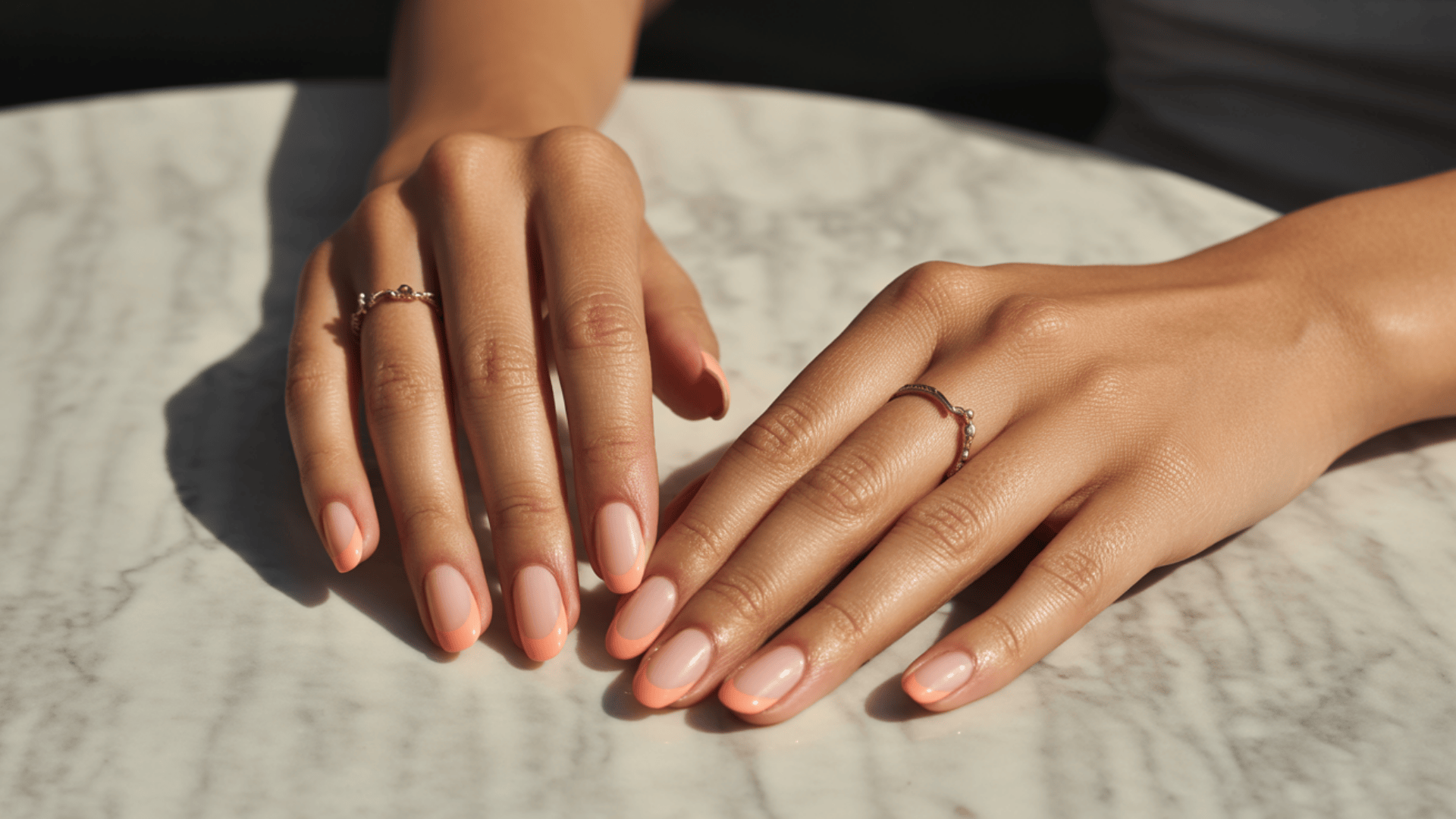 peach french tip