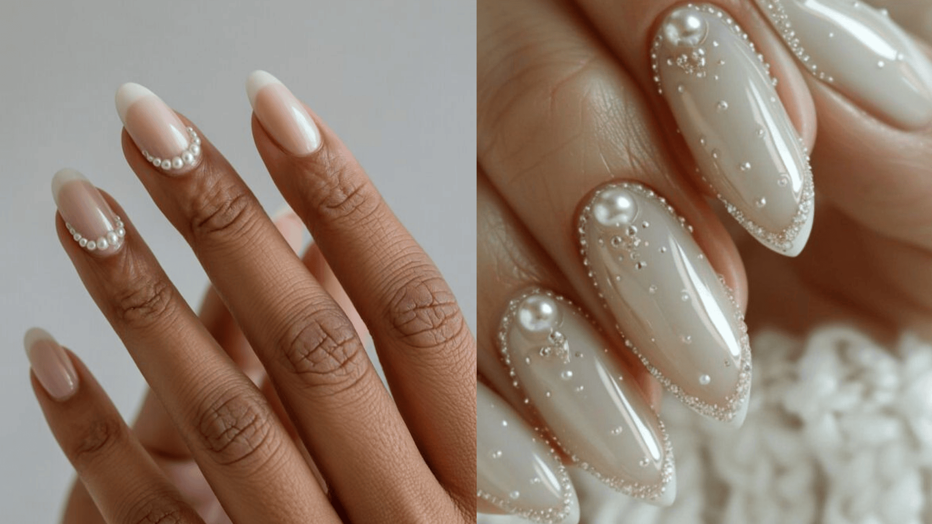 pearl clusters along the cuticle line