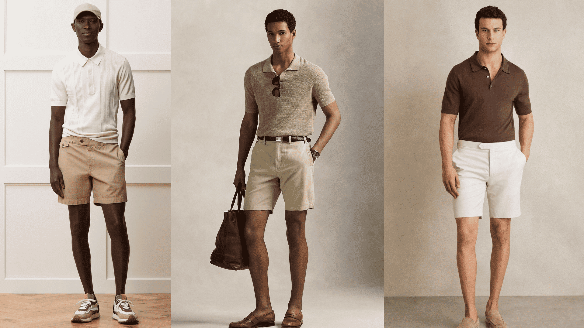 polo shirt with tailored shorts