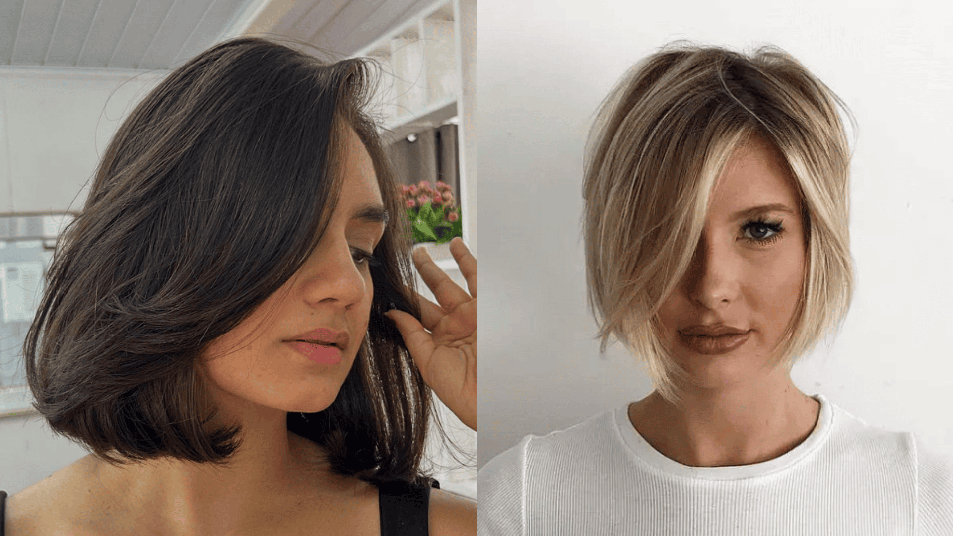 rounded bob for thin hair
