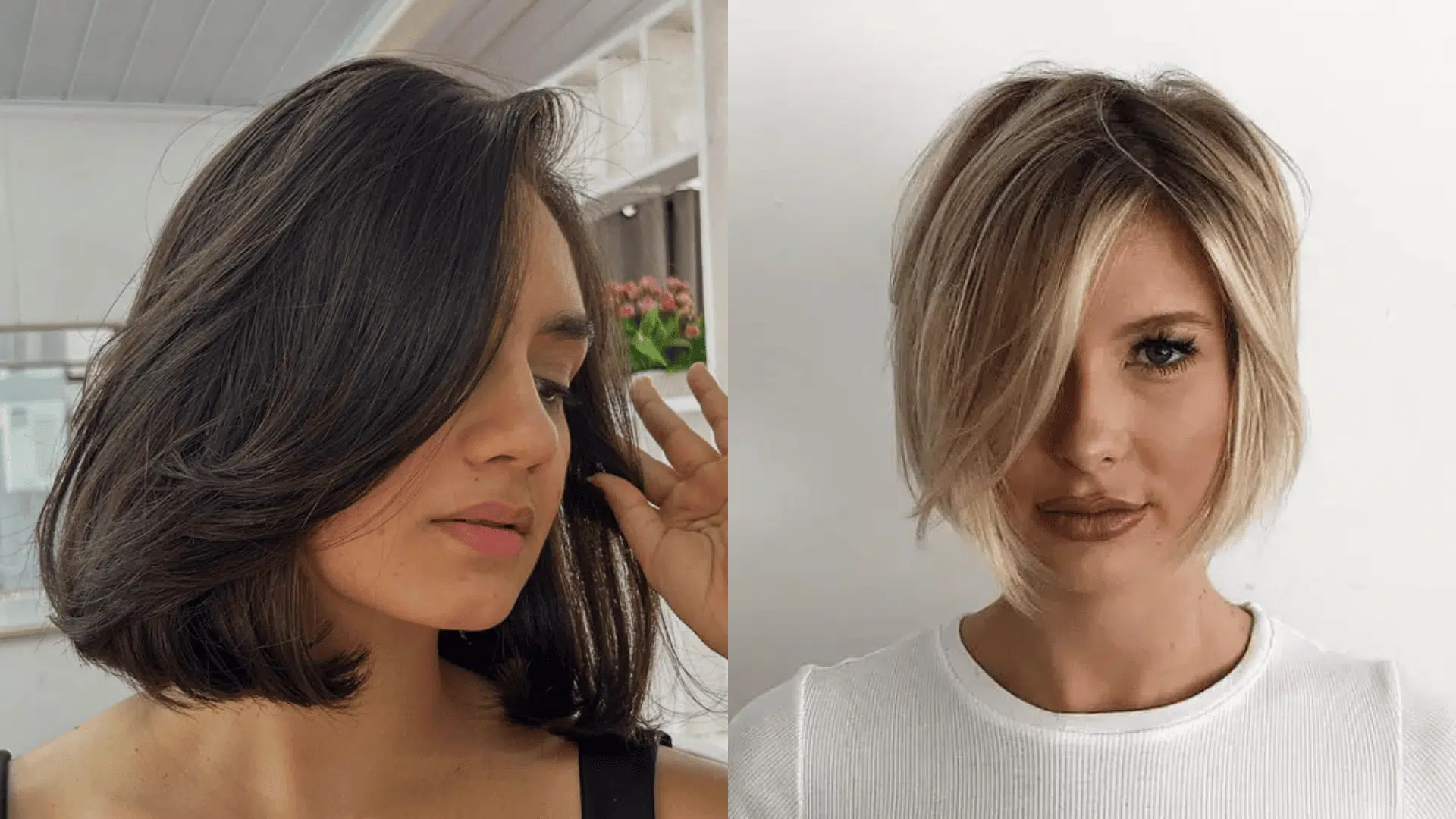 rounded bob for thin hair