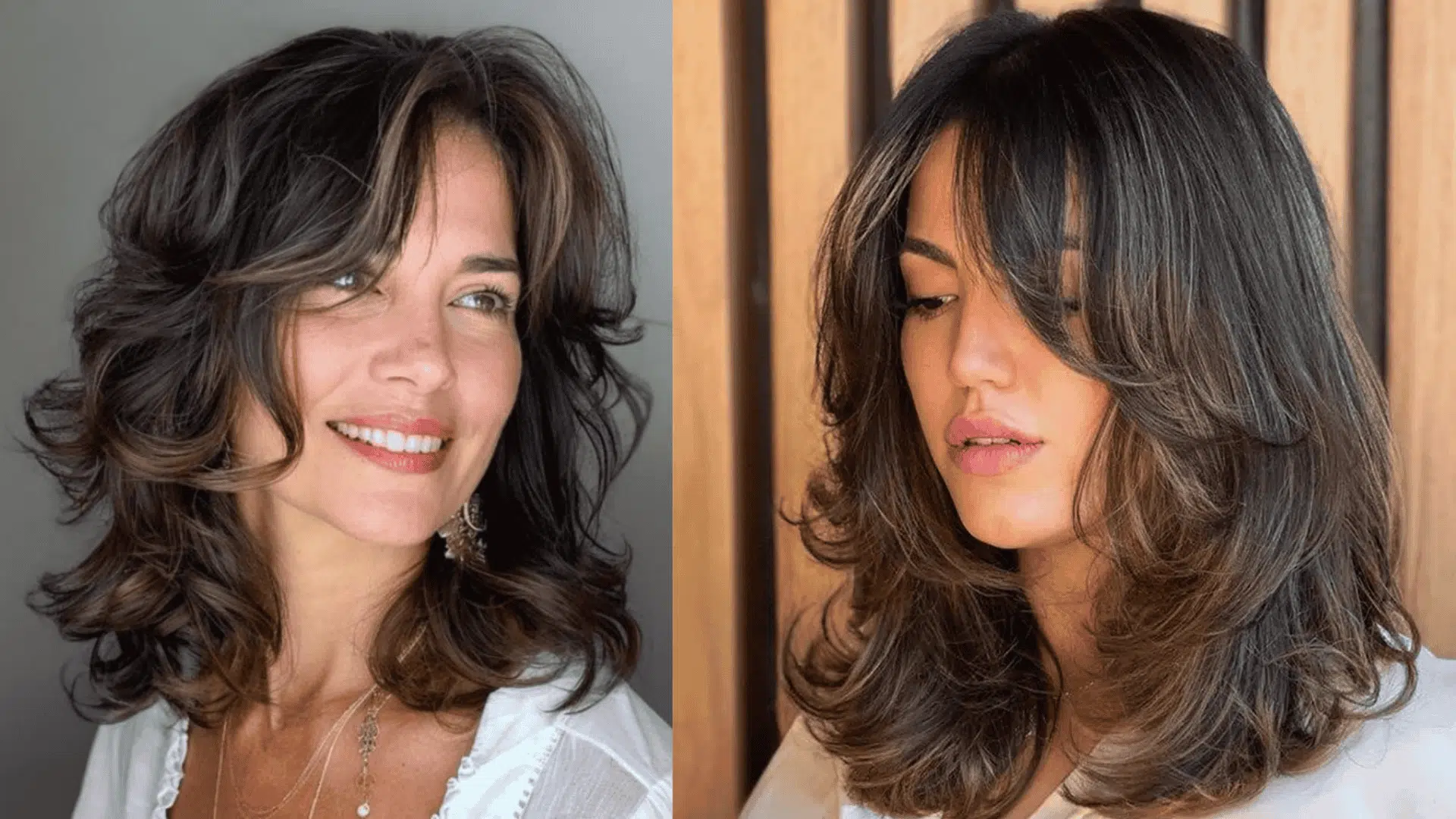 shoulder length layers with butterfly fringe