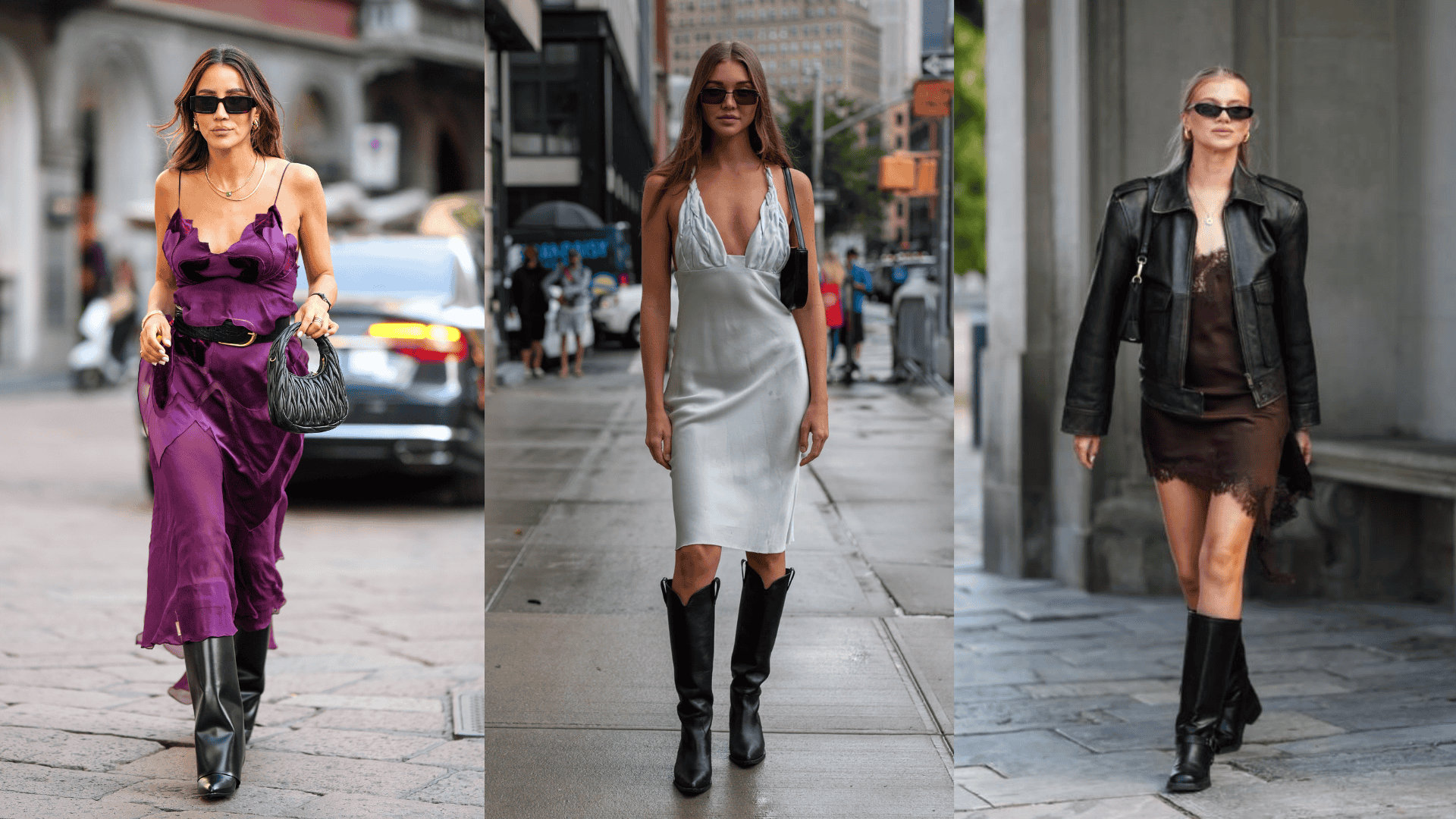 slip dress with boots