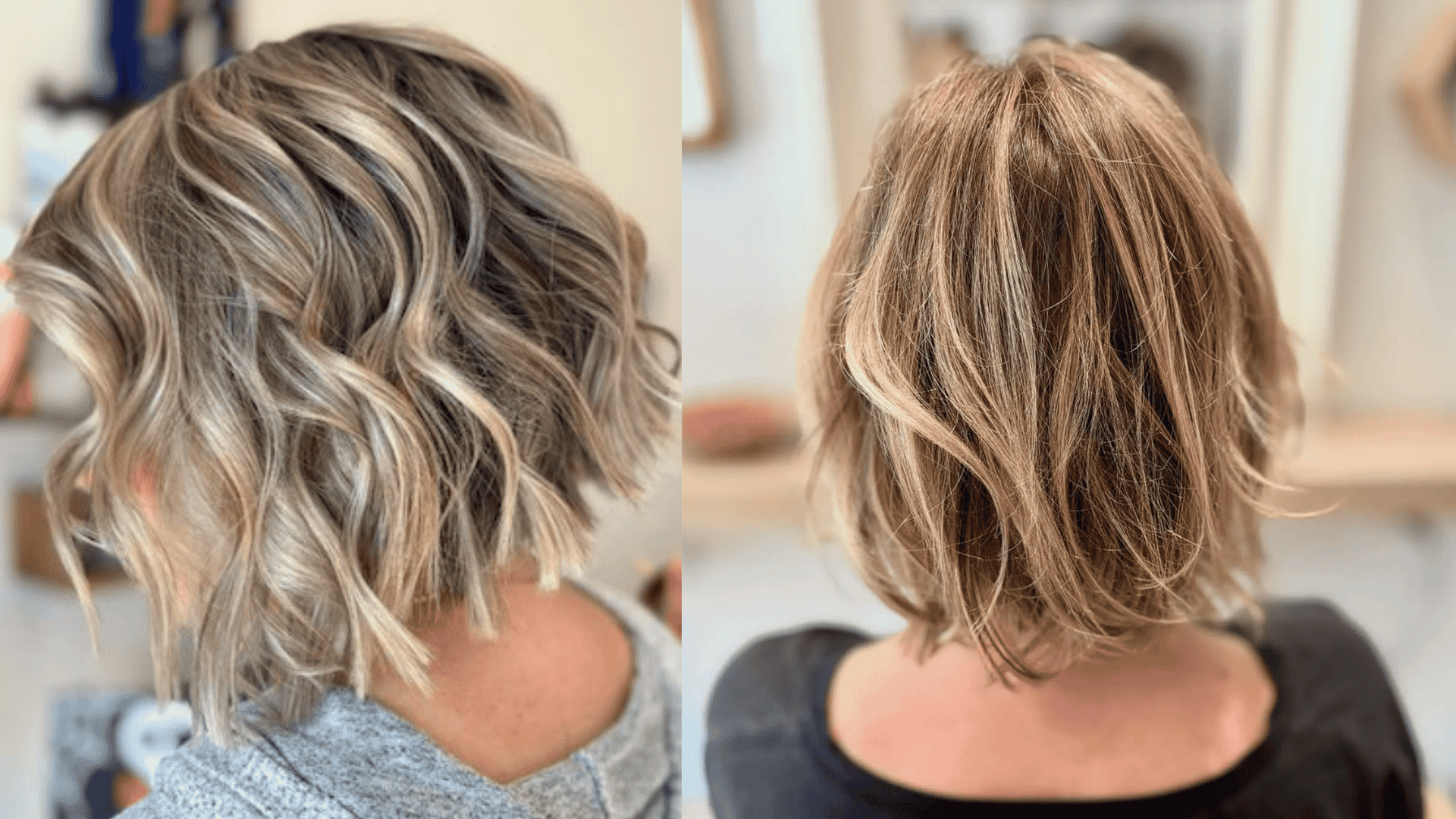 textured bob with highlights
