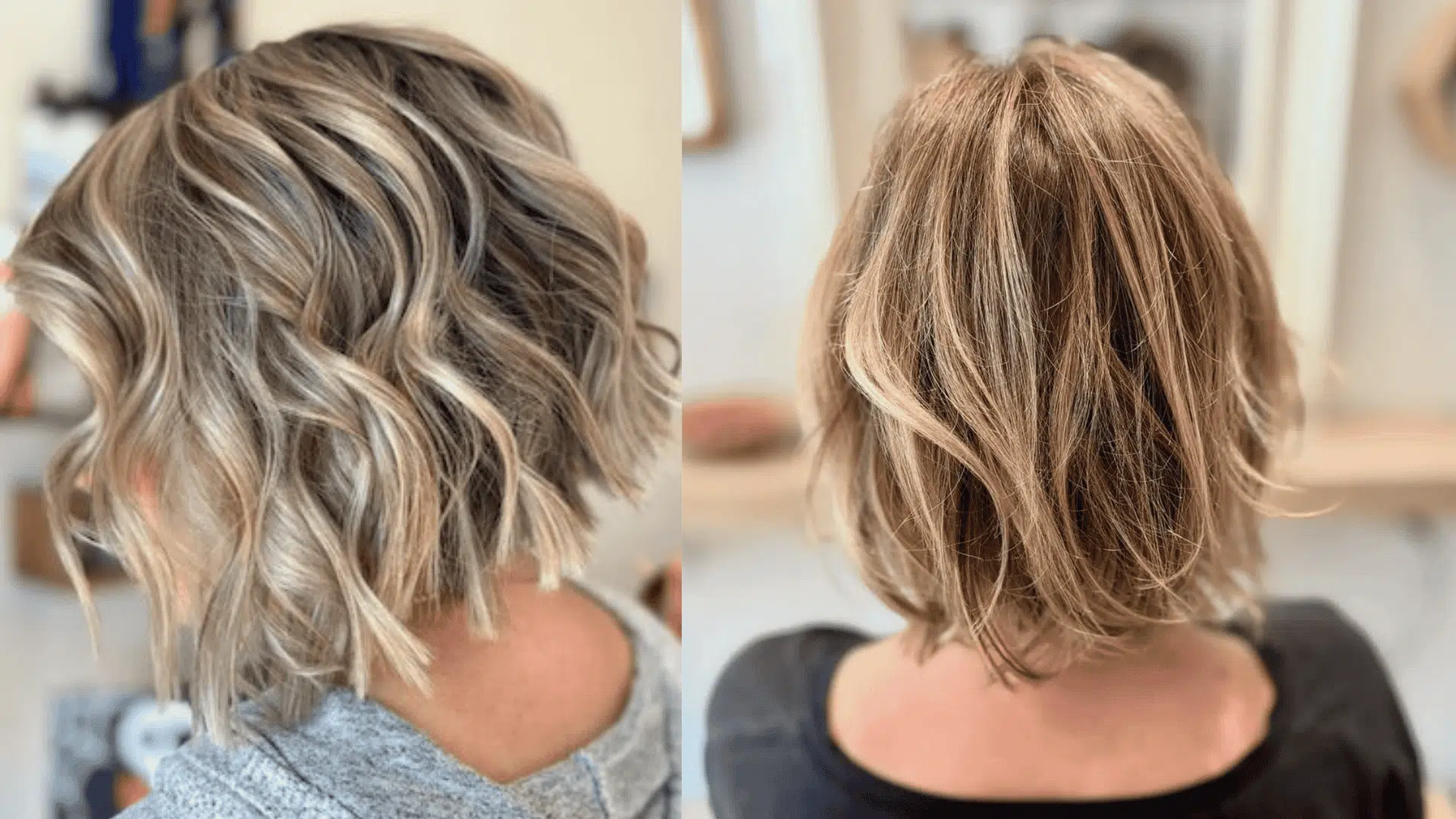 textured bob with highlights