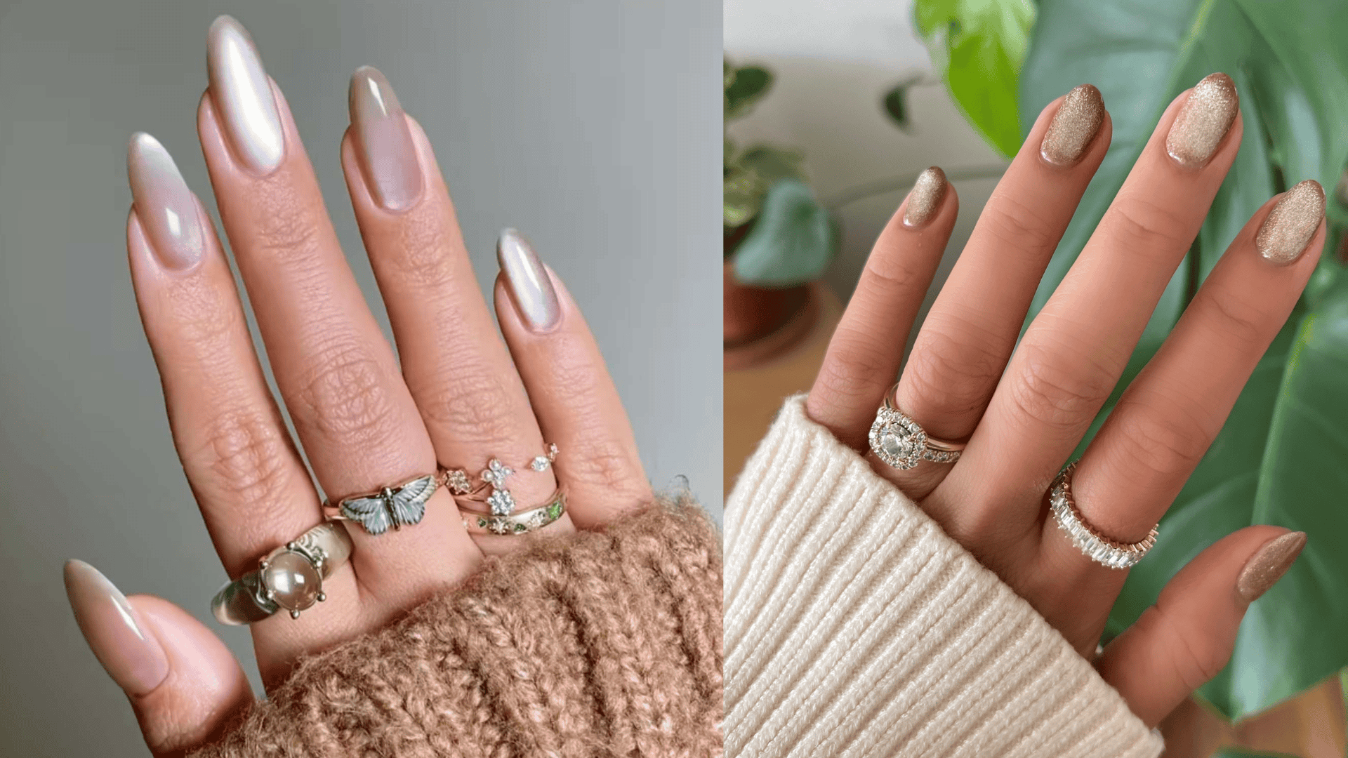 velvet nails in a neutral