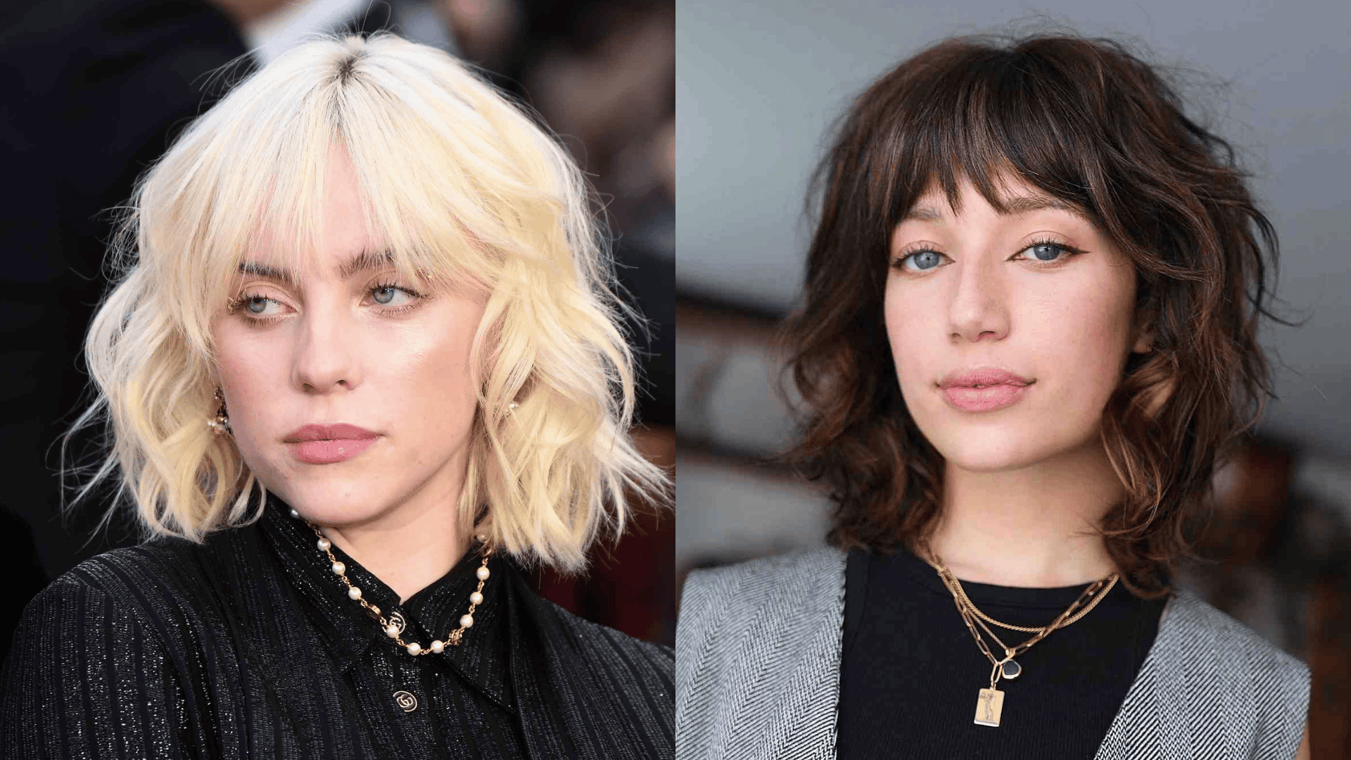 wavy bob with bangs