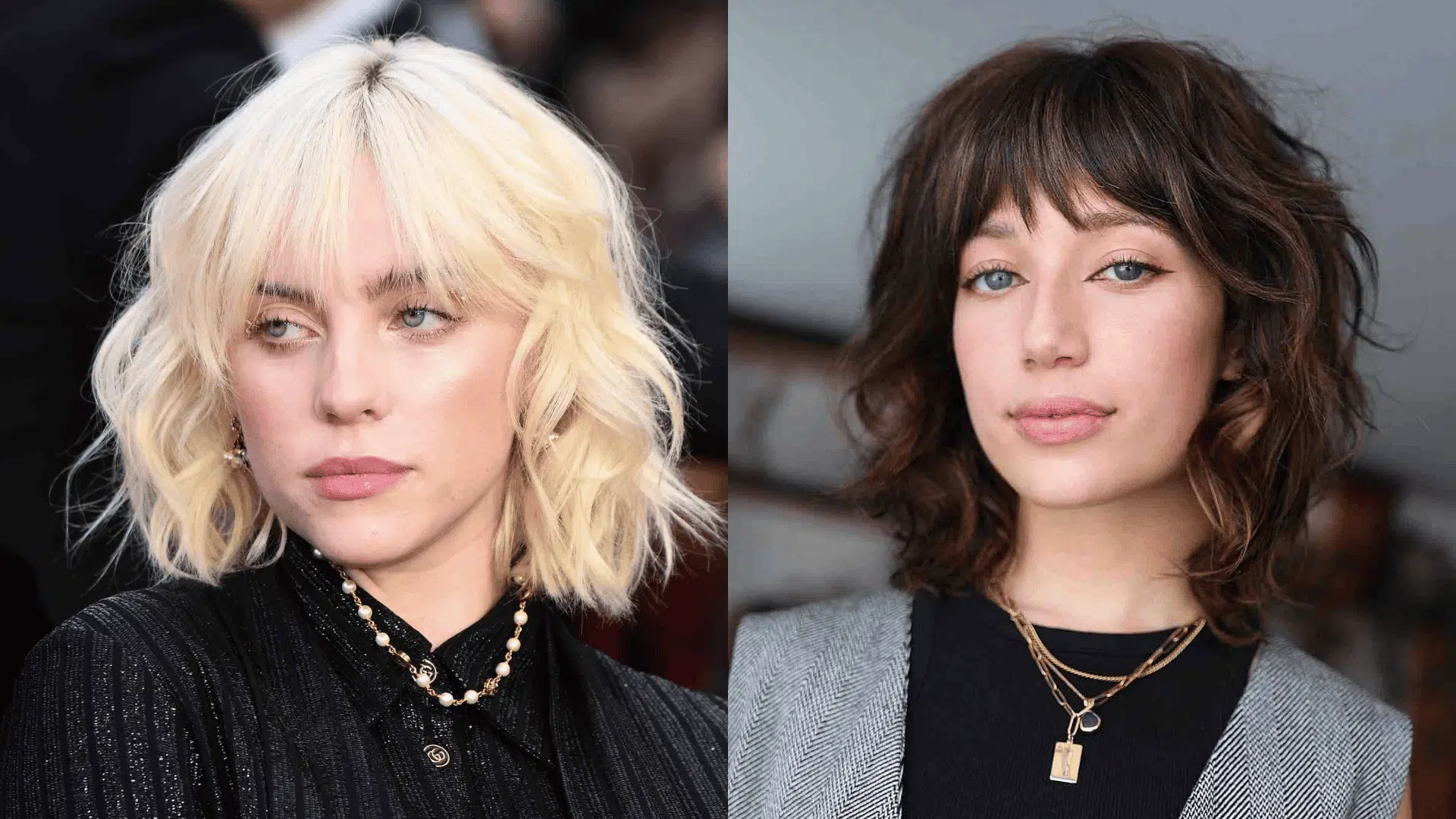 wavy bob with bangs