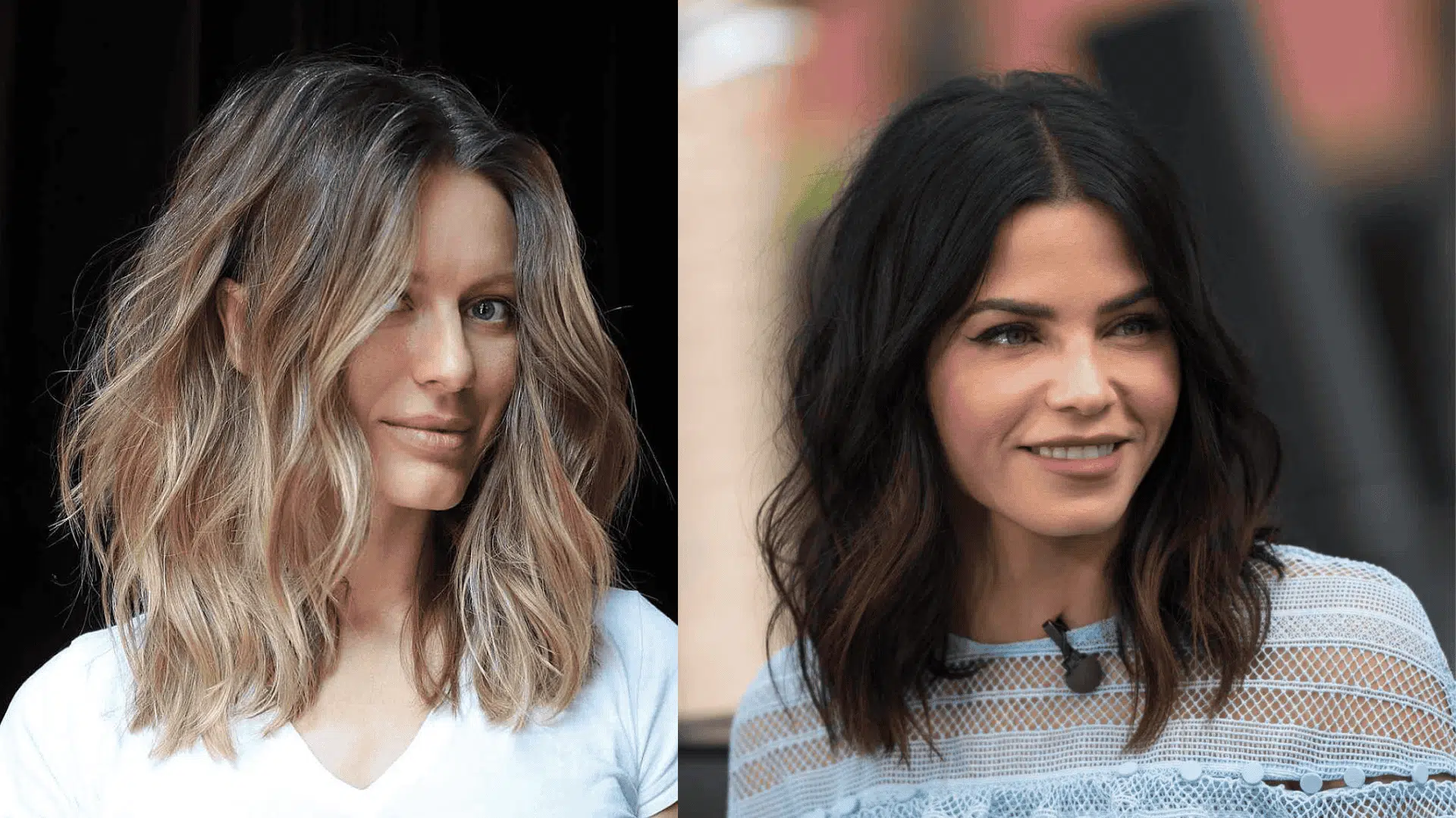 wavy lob with soft layers