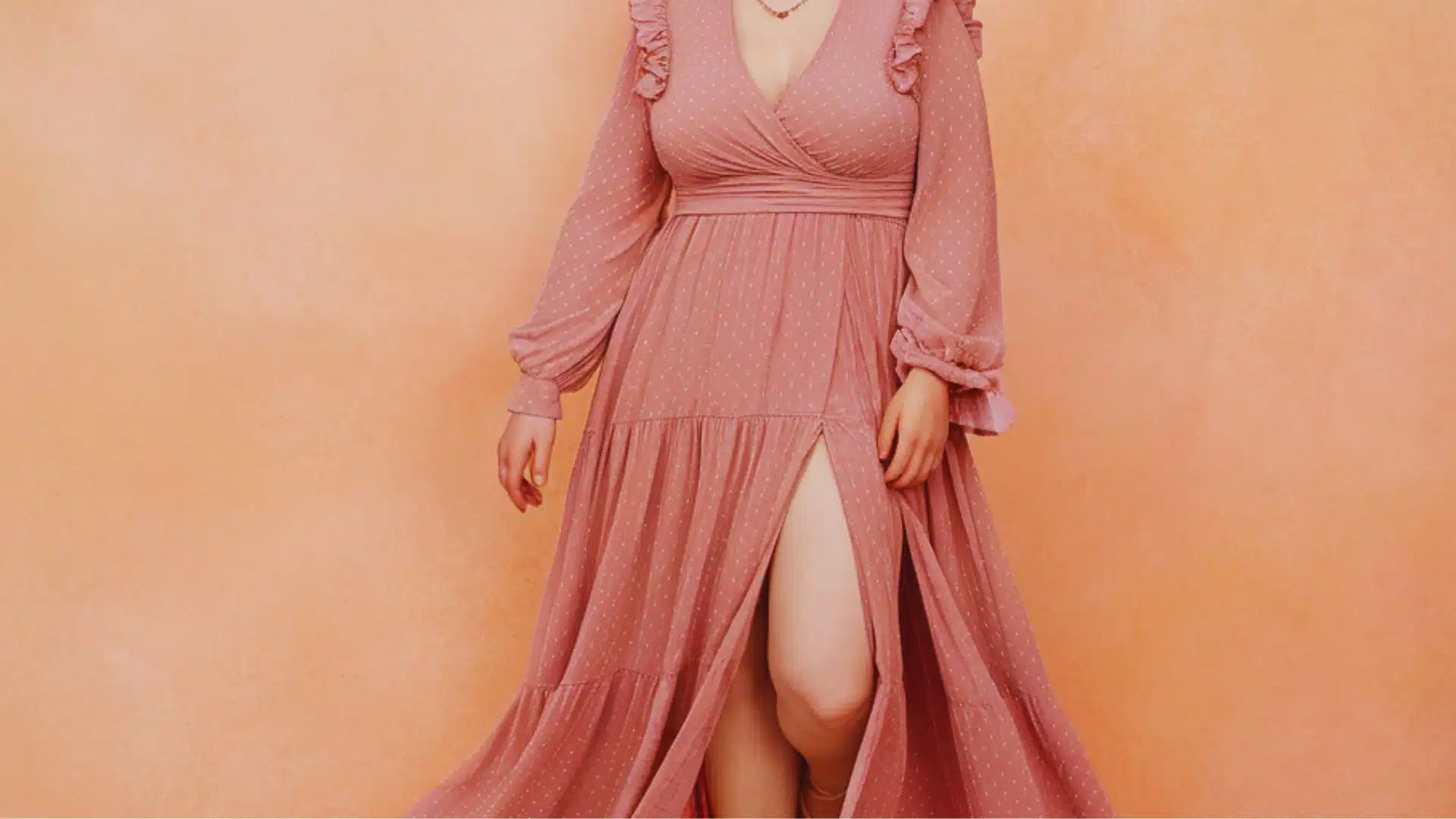 V-neck maxi dresses