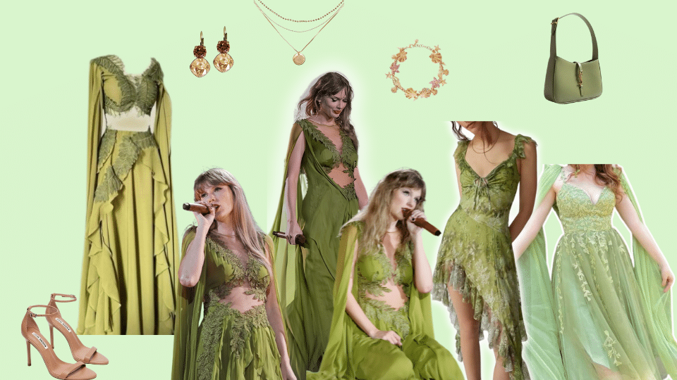 folklore goddess flowing green elegance