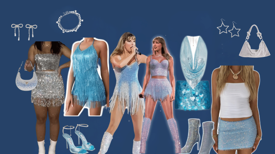 icy blue sequin co ord 1989 tour outfit