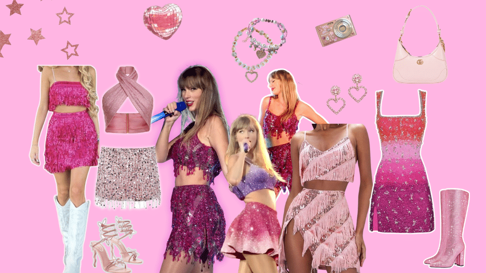 shake off pink sparkle set