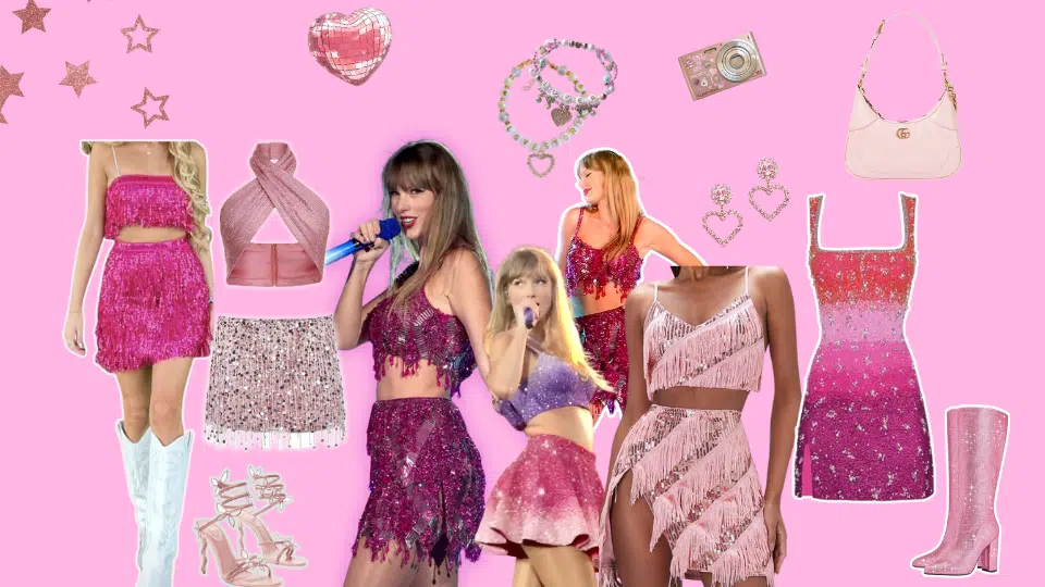 shake off pink sparkle set