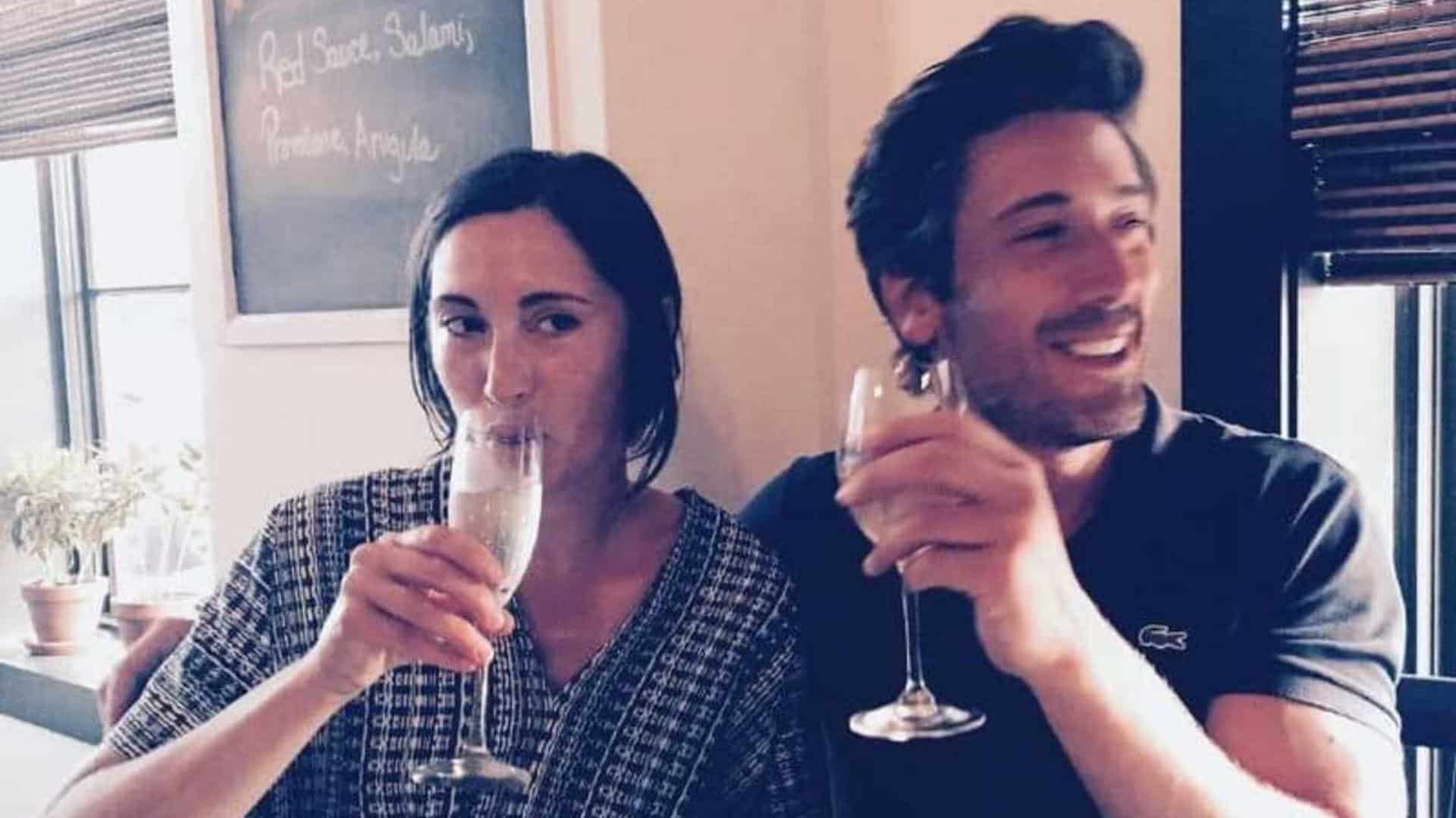 siblings david muir and rebecca muir enjoying drinks together