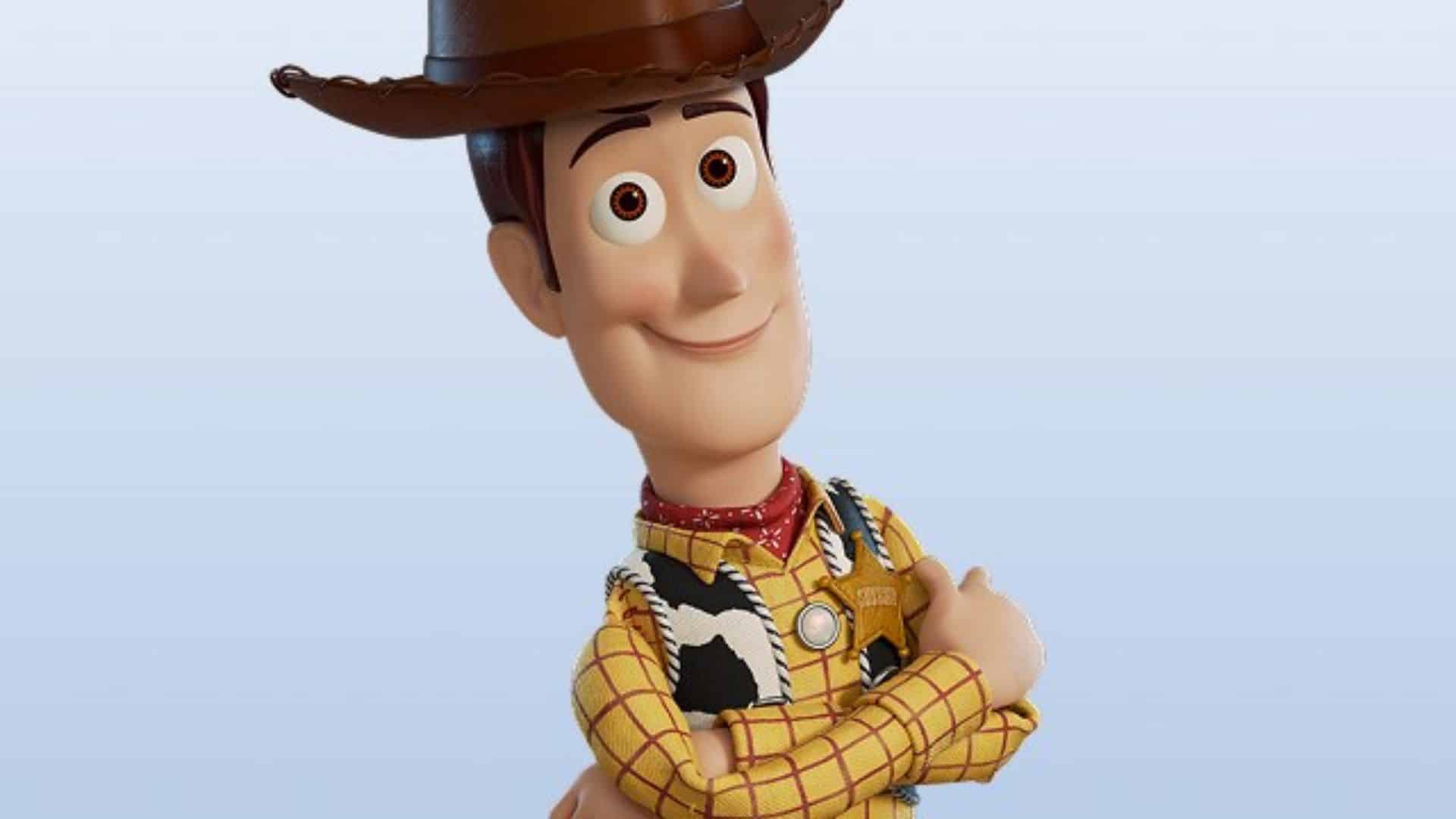 Woody, the cowboy toy from Toy Story, smiling with his arms crossed and wearing his signature hat and sheriff outfit.