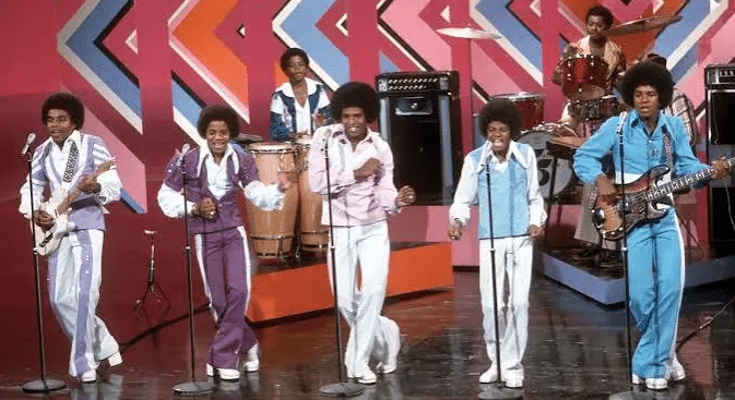Young Jackson 5 members Jackie, Tito, Jermaine, Marlon, and Michael Jackson during their successful Motown years