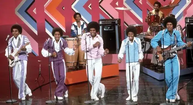 Young Jackson 5 members Jackie, Tito, Jermaine, Marlon, and Michael Jackson during their successful Motown years