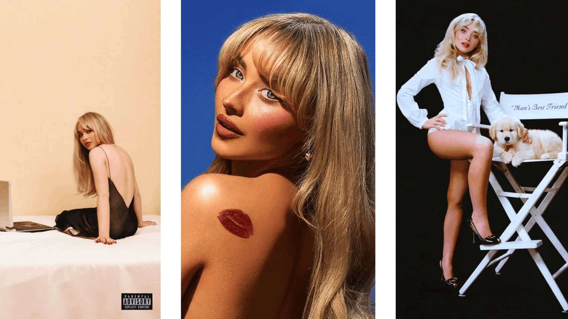 Sabrina Carpenter's album cover art side by side.
