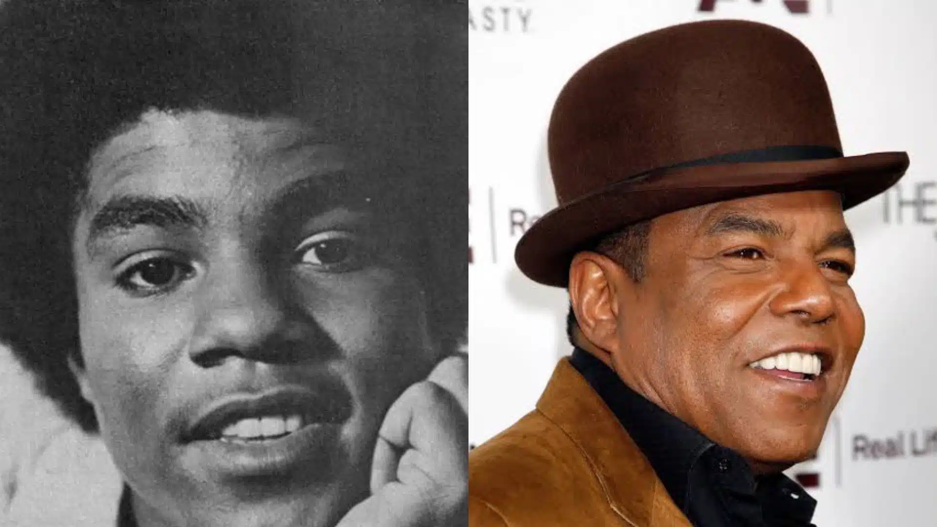 Tito Jackson as a young Jackson 5 guitarist with his brothers and in later years after building his own music career.